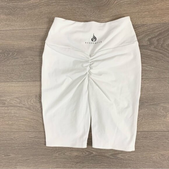 Ryderwear Women's Scrunch Bum Biker Shorts High Rise Waist White Size Small - Picture 8 of 11
